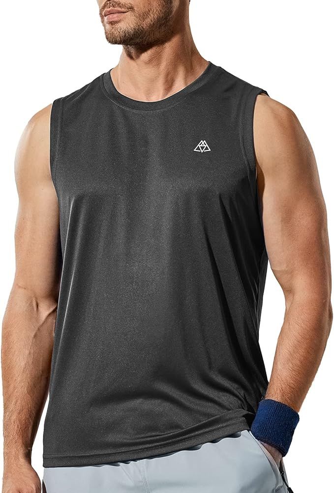 Haimont Men's Workout Tank Top Dry Fit UPF 50 Sleeveless Muscle Tee Shirts for Swim, Running, Hik... | Amazon (US)