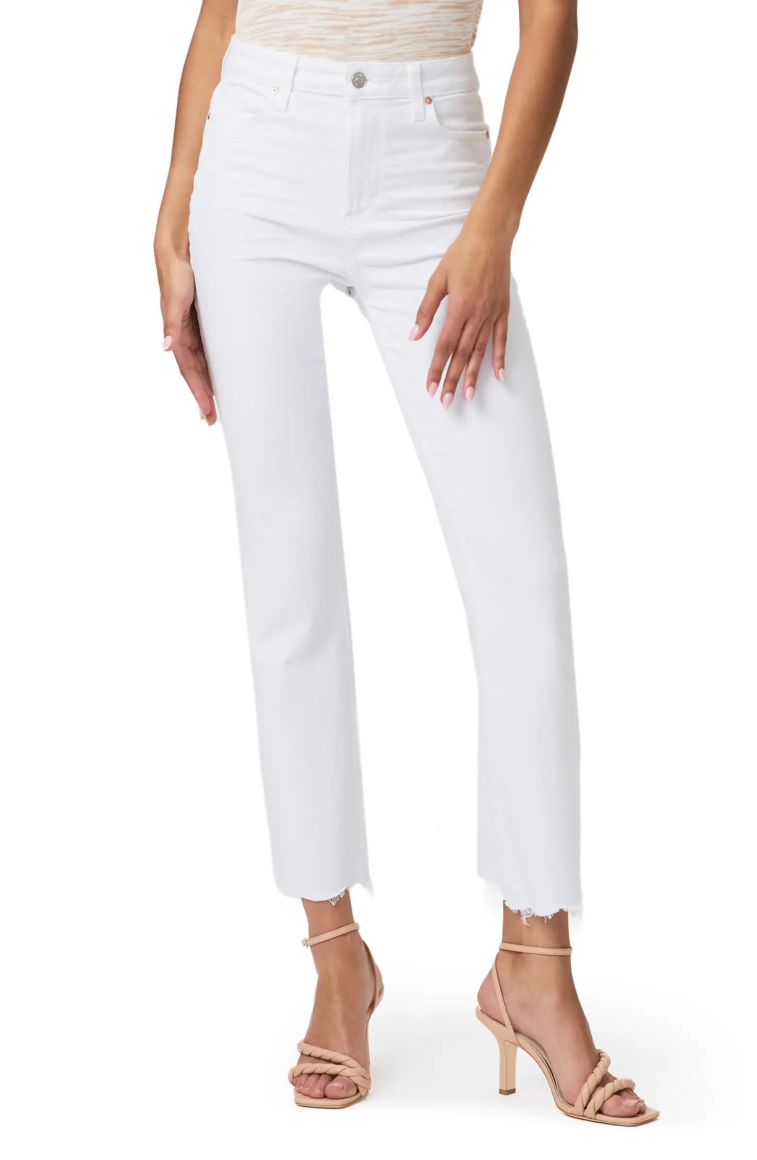 Claudine High Waist Frayed Hem Flare Jeans | Nordstrom