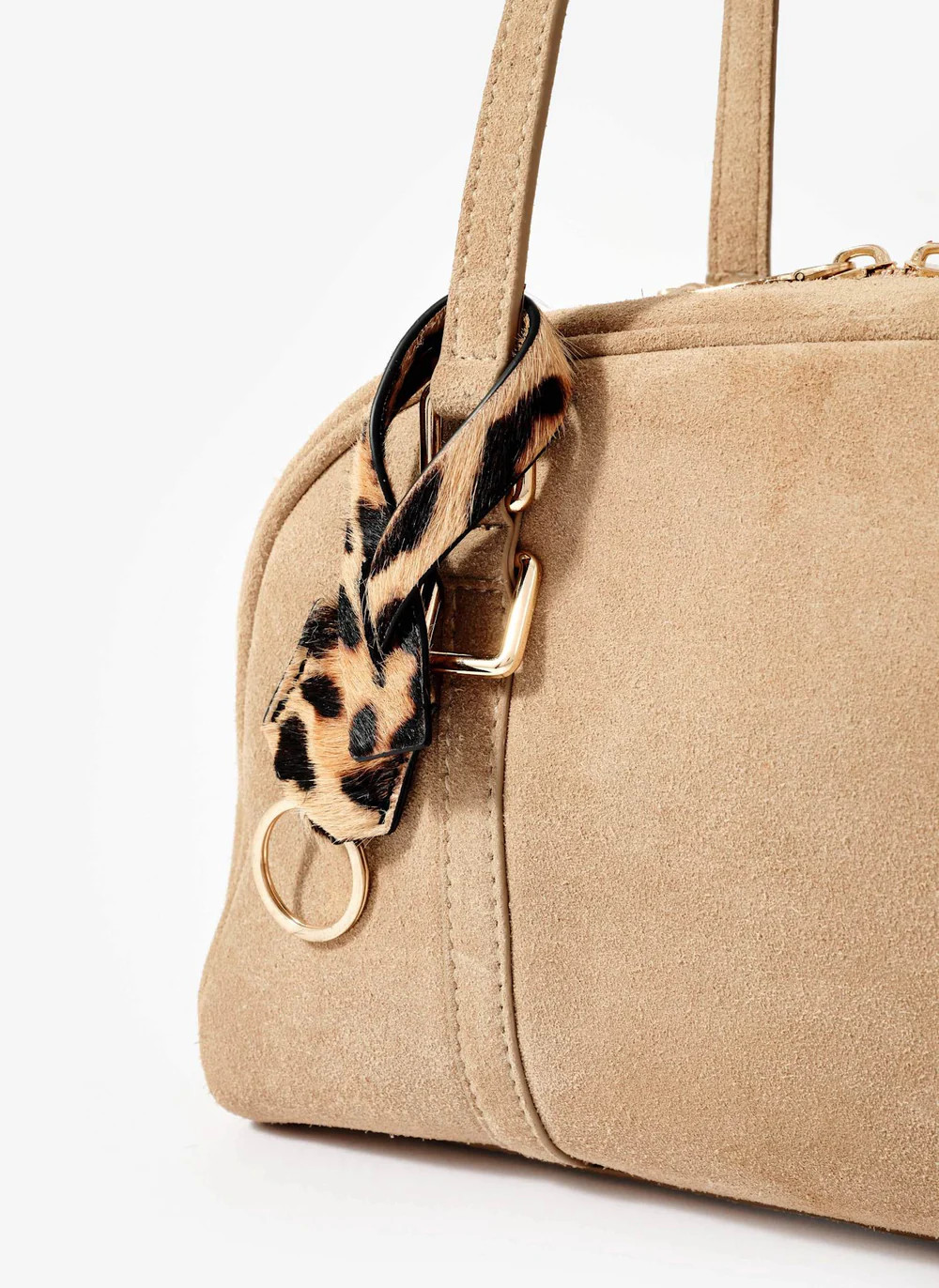 Otti Neutral Suede Shoulder Bag | Mint Velvet