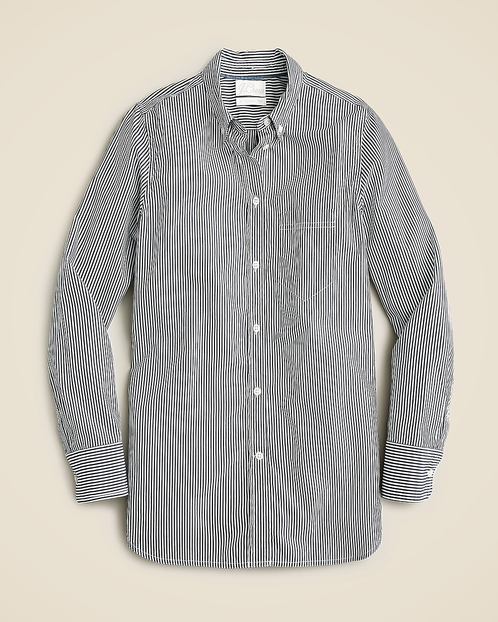 Classic-fit washed cotton poplin shirt in stripe | J. Crew US