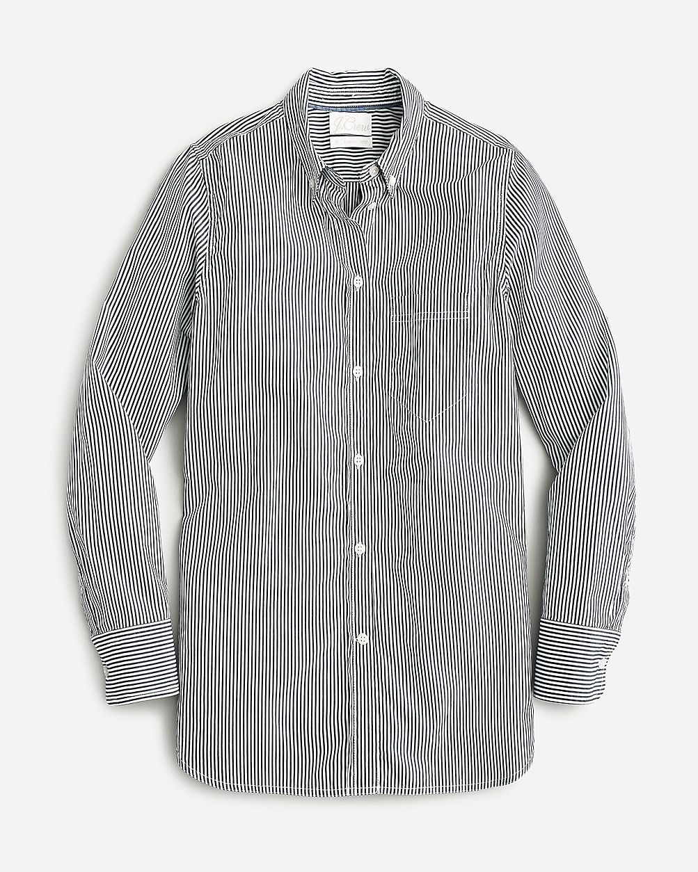 Classic-fit washed cotton poplin shirt in stripe | J.Crew US