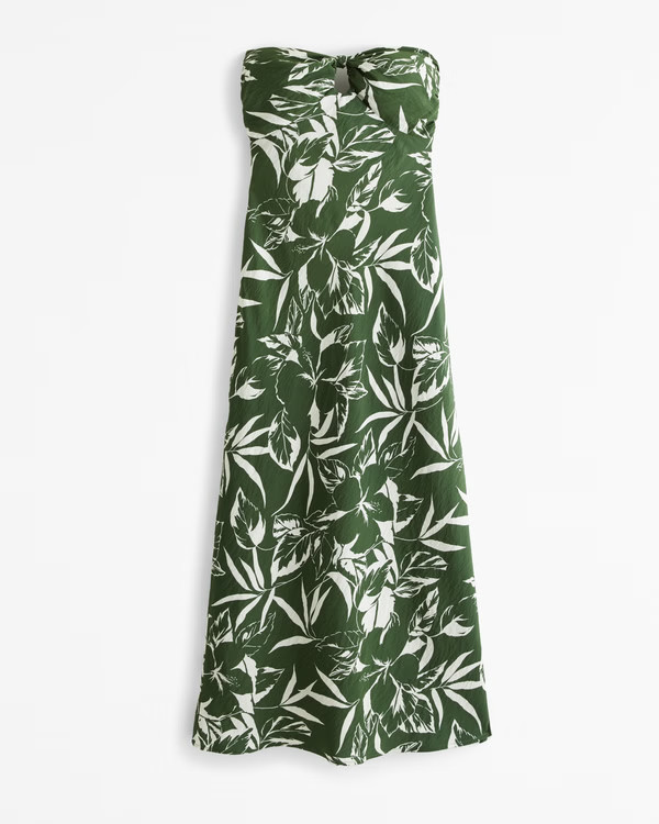Strapless Twist-Front Maxi Dress | Abercrombie & Fitch (US)