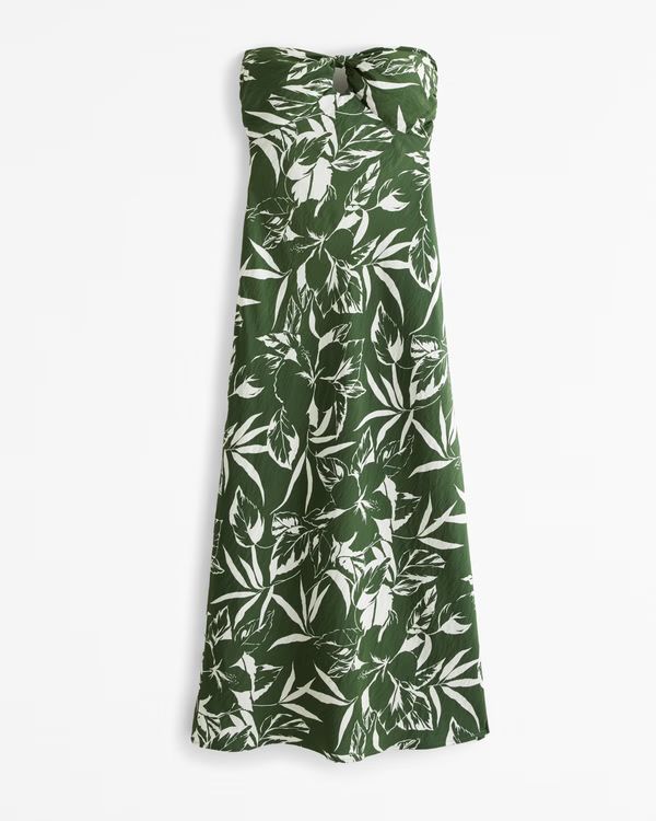 Strapless Twist-Front Maxi Dress | Abercrombie & Fitch (US)