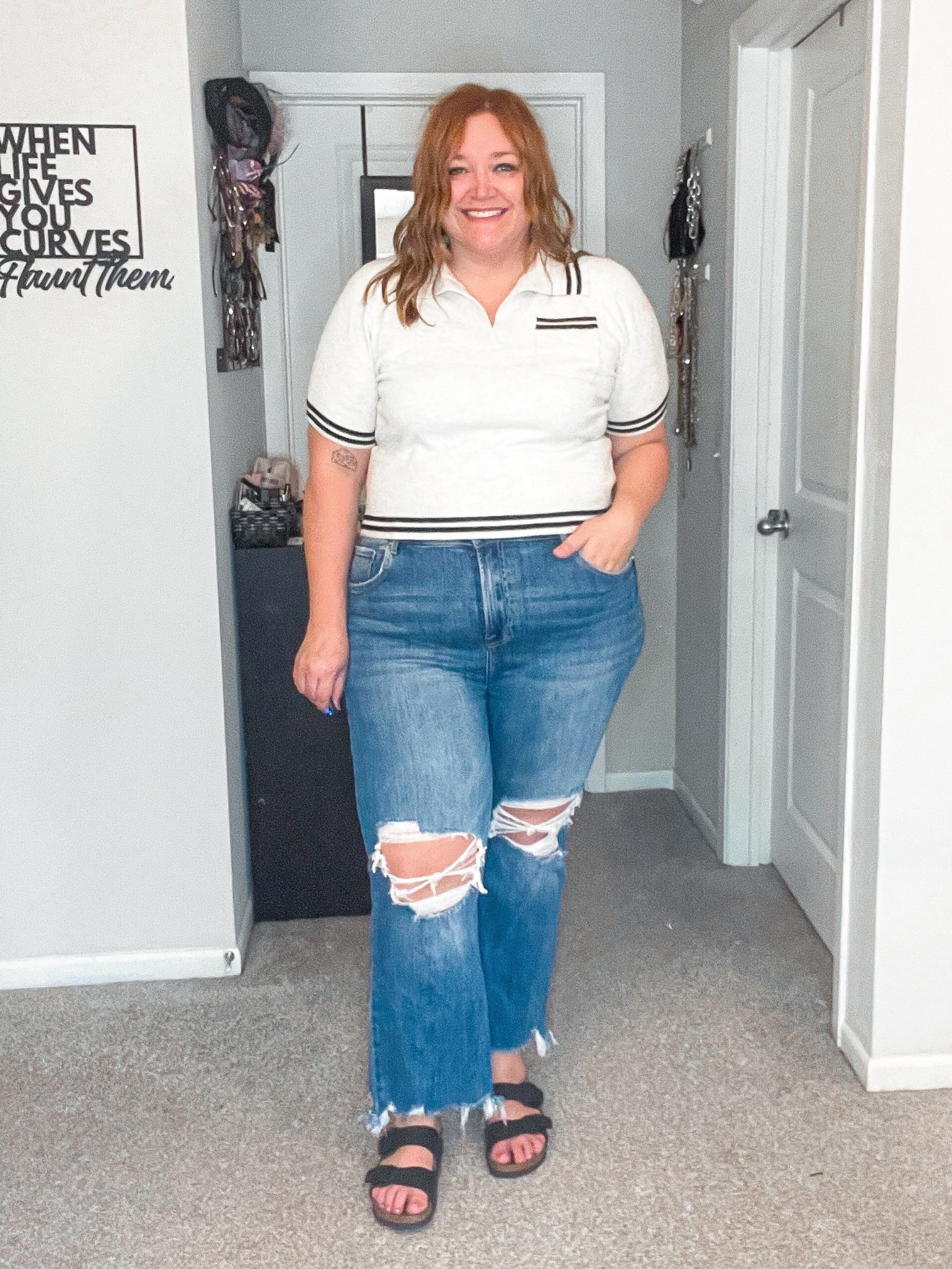 Preppy casual outfit.
Love this knit crop.

#LTKFindsUnder50 #LTKMidsize #LTKStyleTip