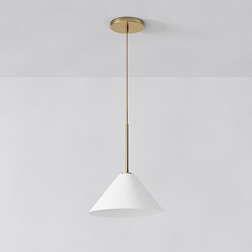 Sculptural Glass Cone Hardwired Pendant (8"–14") | West Elm (US)