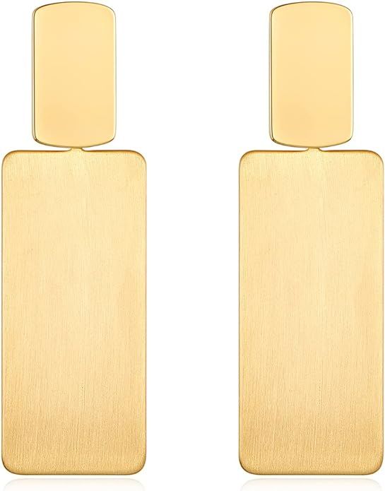 Gold Drop Dangle Earrings Long Dangle Earrings for Women Geometric Earrings | Amazon (US)