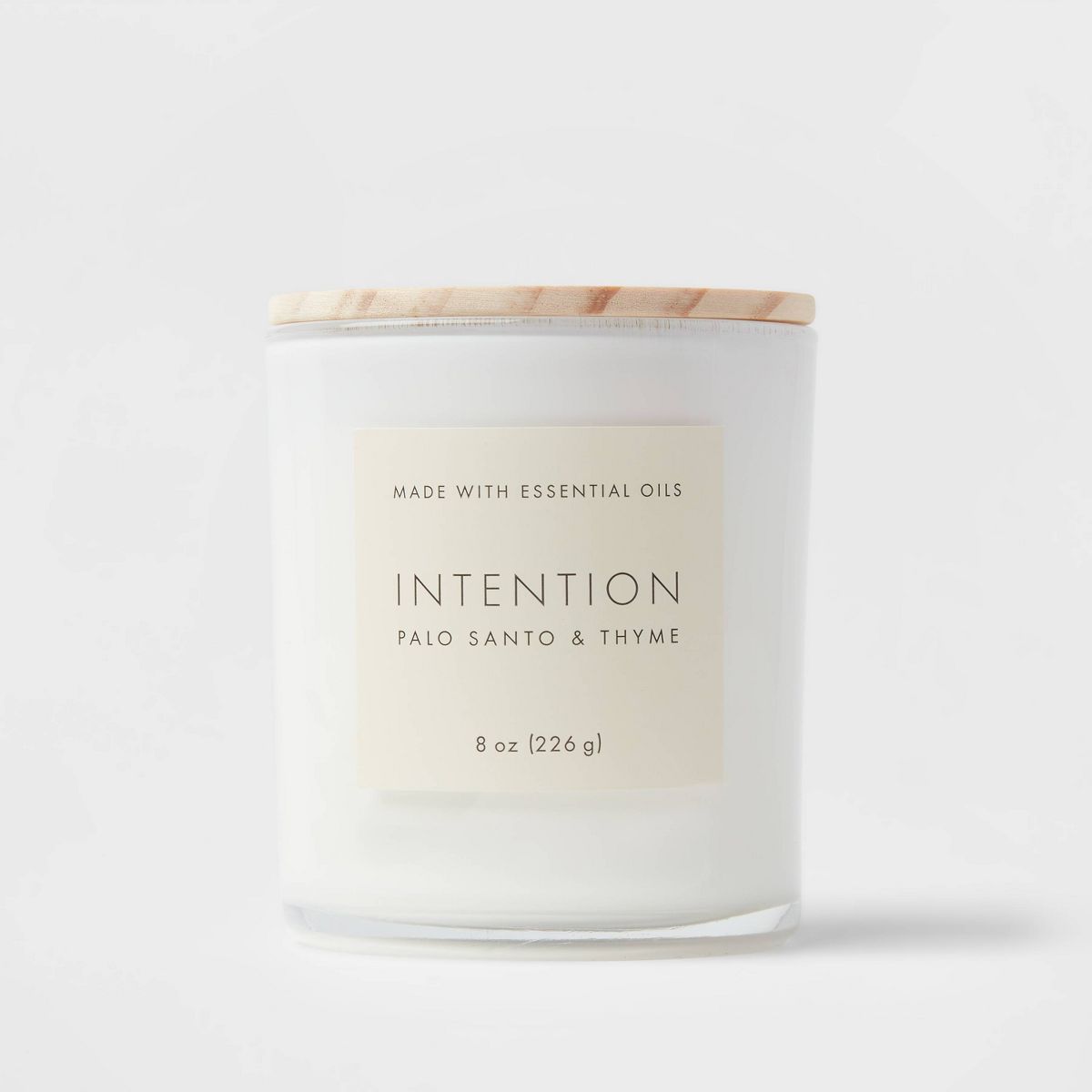 8oz Wood Lidded Glass Wellness Intention Candle - Threshold™ | Target