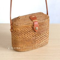 Rattan Crossbody Bags, Bohemian Style, Tropical Beach Bag, Woven Summer Birthday Gift, Gift For Women, Wedding | Etsy (US)