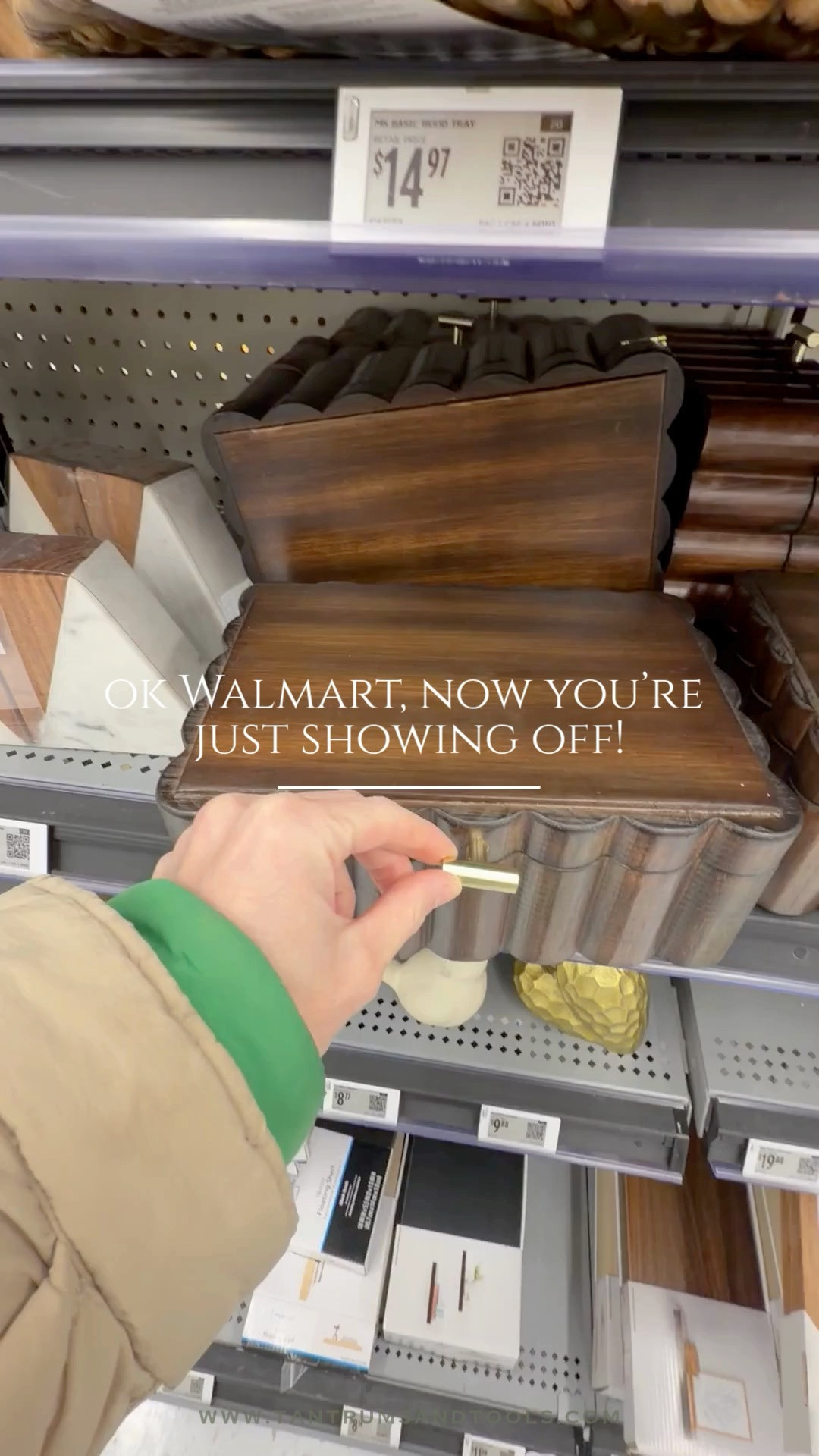 Gorgeous dark wood storage box from Walmart - with the cutest curved details! So many great budget friendly, neutral home decor finds right now!

walmart finds || walmart home || walmart home decor || walmart home decor finds  

 #LTKstorytime #LTKHome