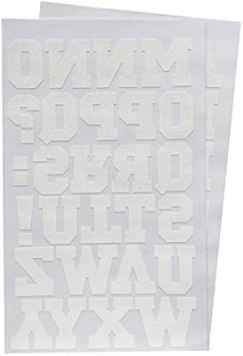 Magfok Iron on Transfer 1.5 Inch White Letters 2 Sheet (Black or White Optional) | Amazon (US)