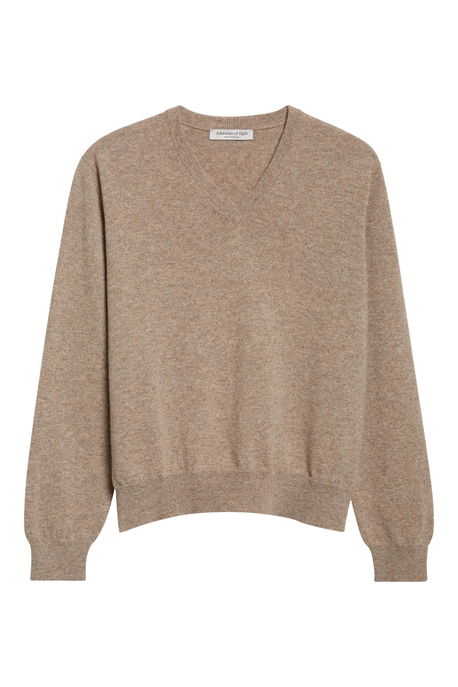 Johnstons of Elgin Lunan Cashmere V-Neck Sweater (Women) | Nordstrom | Nordstrom