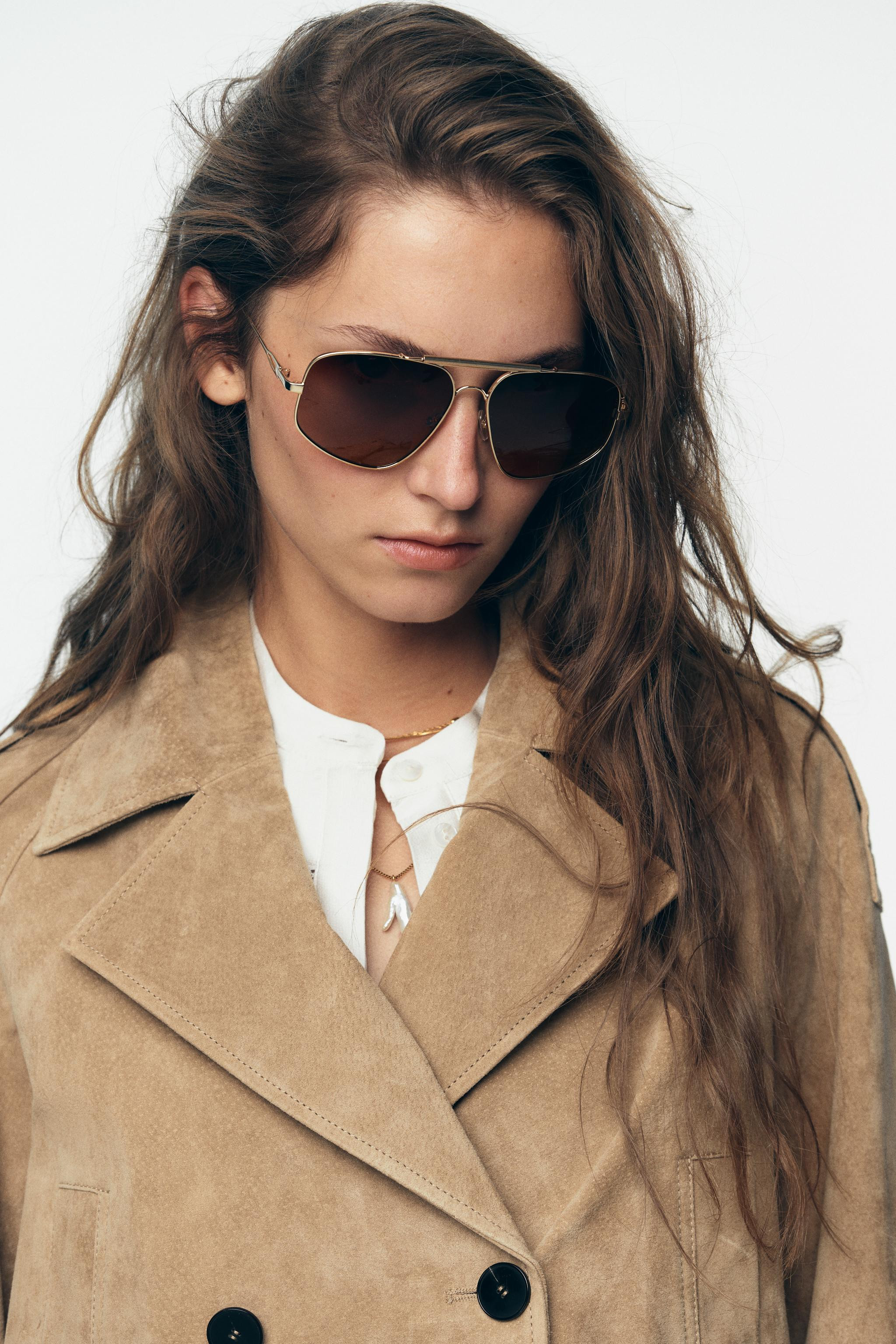 100% LEATHER SHORT TRENCH COAT | Zara UK