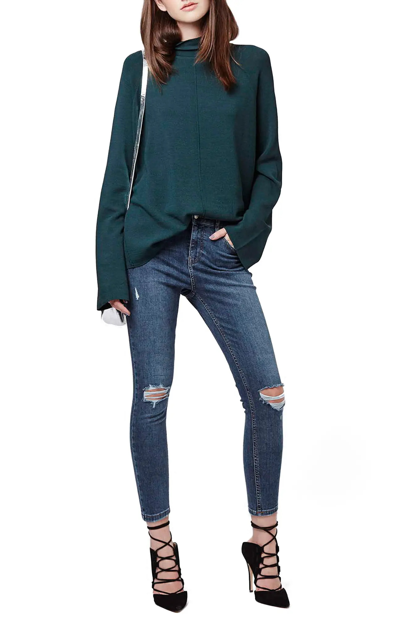 Moto Jamie Ripped Skinny Ankle Jeans | Nordstrom