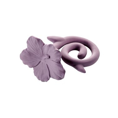 Natural Rubber Hawaii Flower Teether | Indigo (CA)