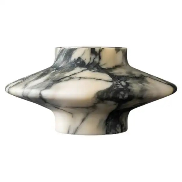 Gamma Paonazzo Marble Flower Vase and Candle Holder by Frederic Saulou | 1stDibs
