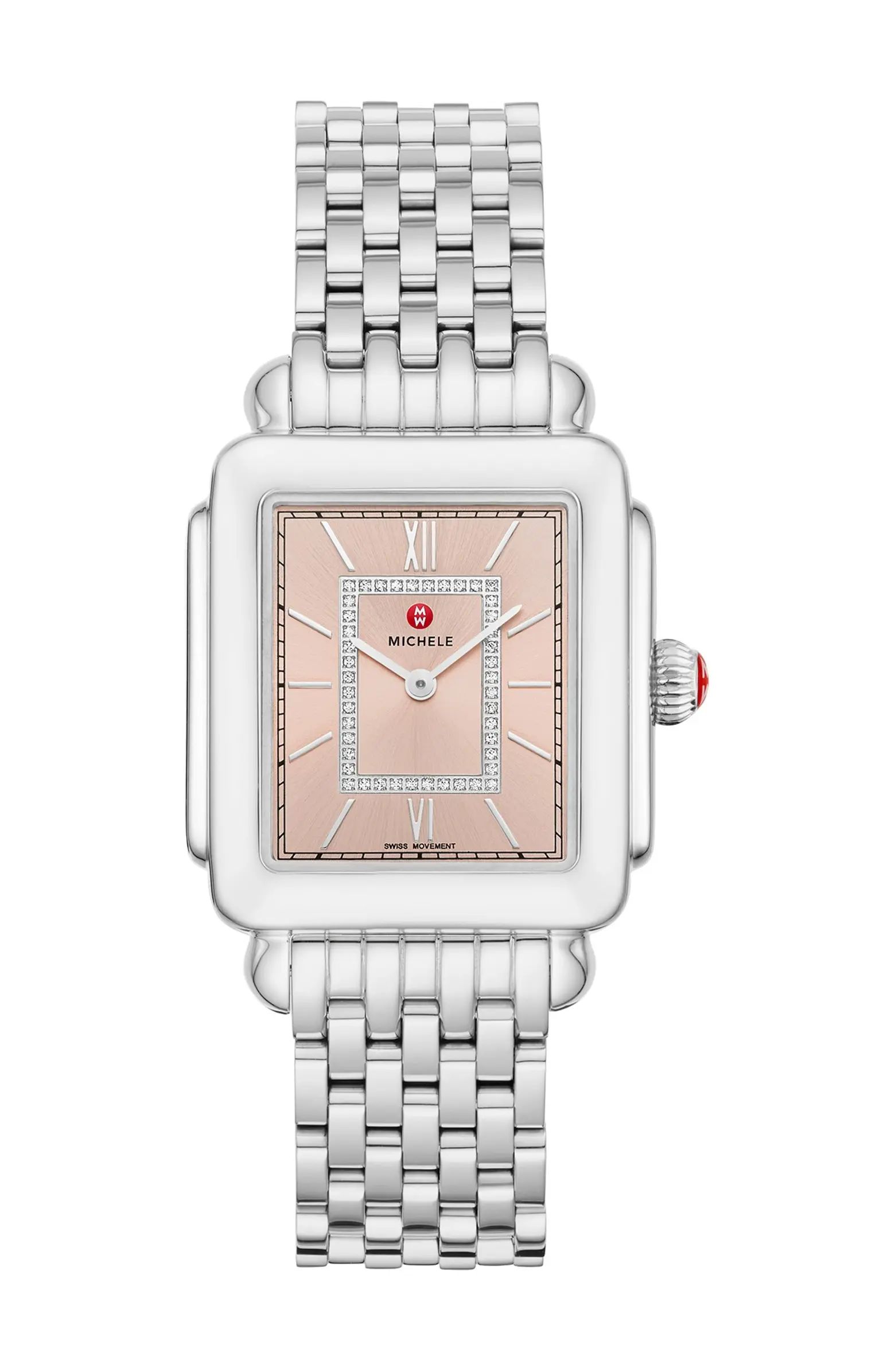 Deco II Diamond Bracelet Watch, 20mm x 43mm - 0.11 ctw | Nordstrom Rack