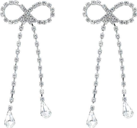 xioose Earrings Dangling for Women Sparkly Silver Dangle Earrings Girls Long Chandelier Earrings ... | Amazon (US)