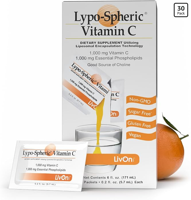 LivOn Laboratories Lypo\u2013Spheric Liposomal Vitamin C 1000mg - No Sugar, Immune Support, Plant... | Amazon (US)