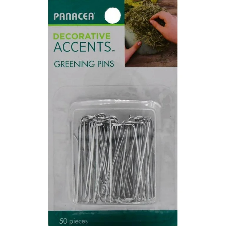 Panacea Products Greening Pins, 4.75" long, Floral Arranging Supplies, Silver Metal, 50 Pieces | Walmart (US)