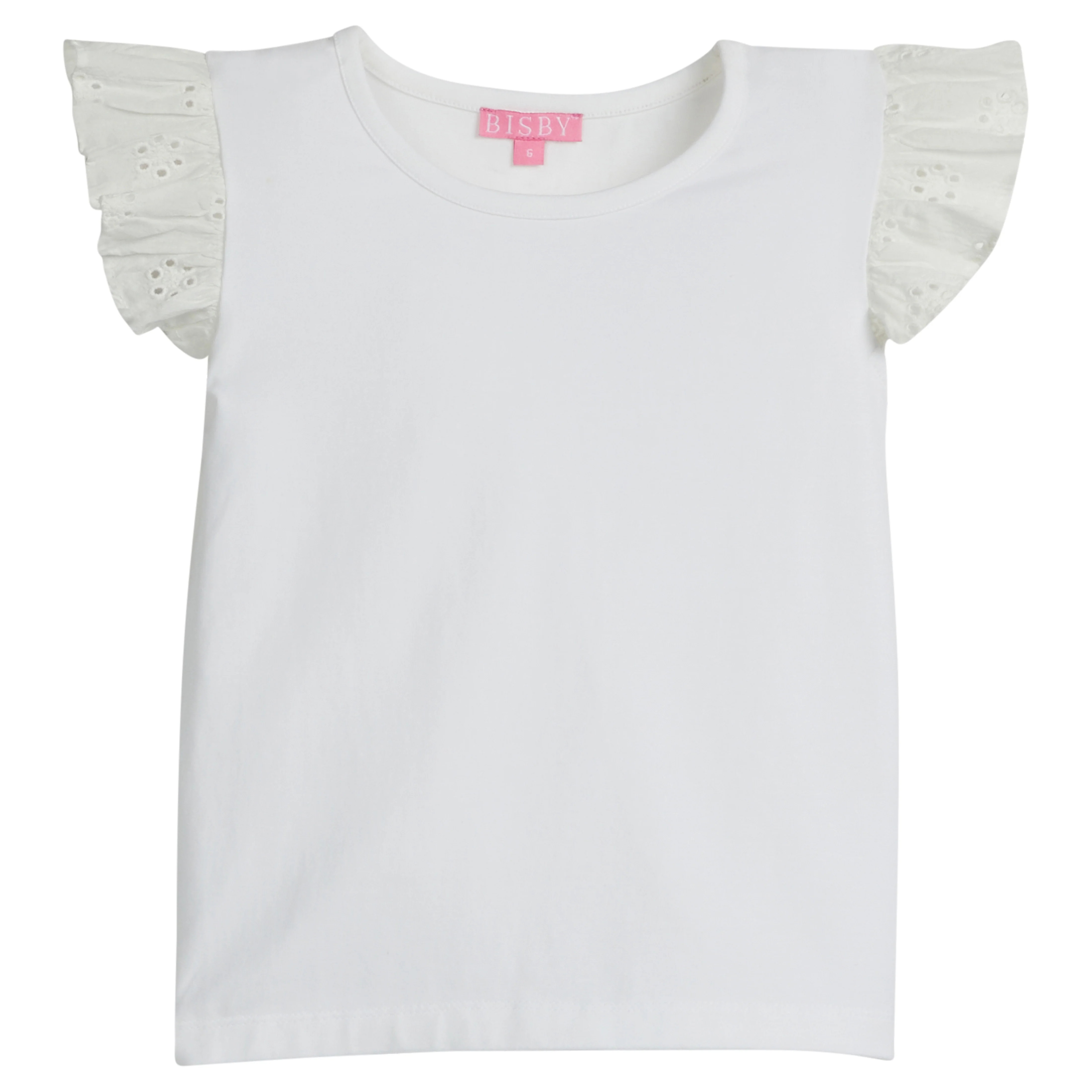 Eyelet Tank - White | BISBY Kids
