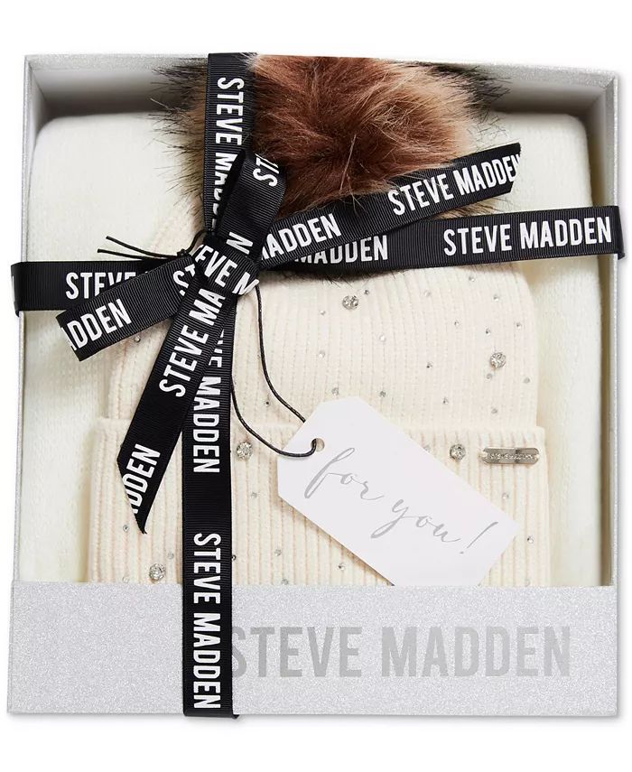 Steve Madden
          
        
  
      
          Women's 2-Pc. Scarf & Rhinestone Beanie Gift... | Macys (US)