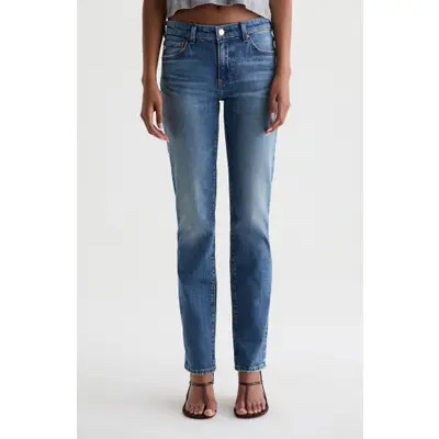 AG Sandra Low Rise Slim Straight Leg Jeans in 15 Years Regal at Nordstrom, Size 27 | Nordstrom