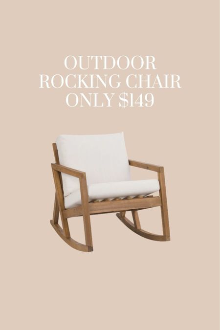 This outdoor rocking chair with cushions would be so cute on a front porch. Only $149.99! Outdoor furniture. Porch furniture. @tjmaxx

#LTKhome