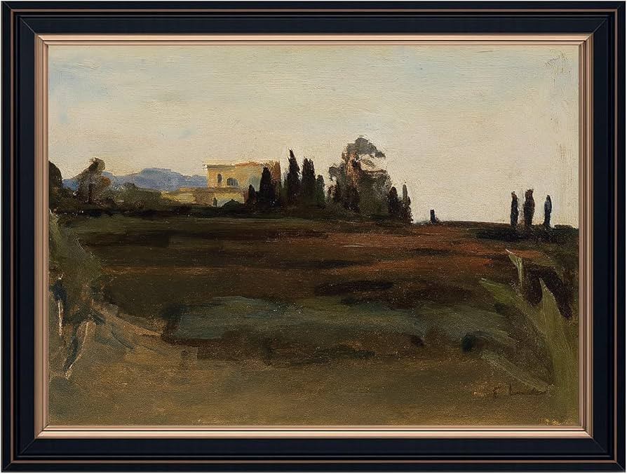 Framed Tuscan Landscape Poster Canvas Print Art Rustic Wall Art Painting Elegant Pictures Farmhou... | Amazon (US)