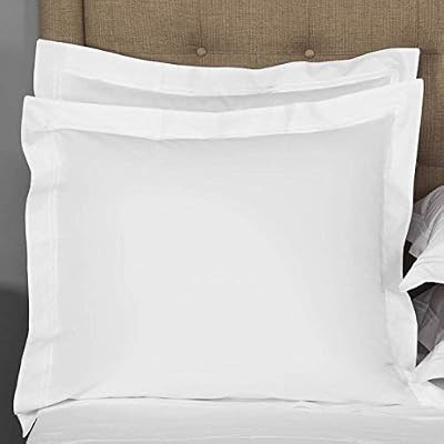 Pillowsham Euro 24x24 White Solid Set of 2 Pillow Covers - Luxury 100% Egyptian Cotton-500 Thread... | Amazon (US)