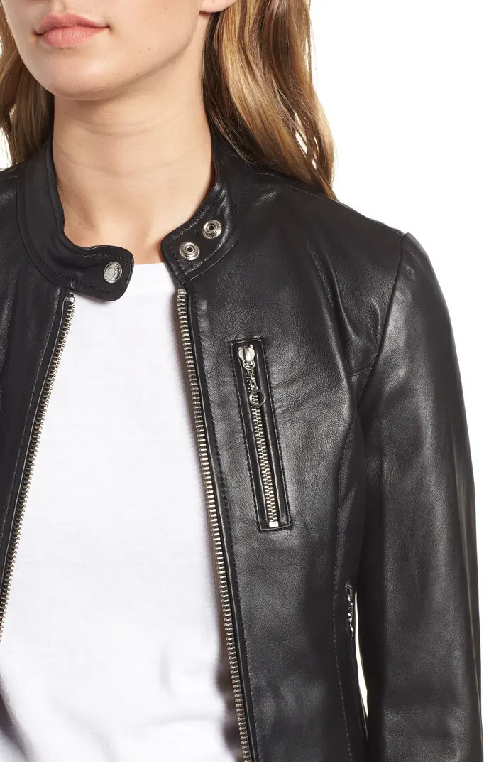 Lambskin Leather Moto Jacket | Nordstrom