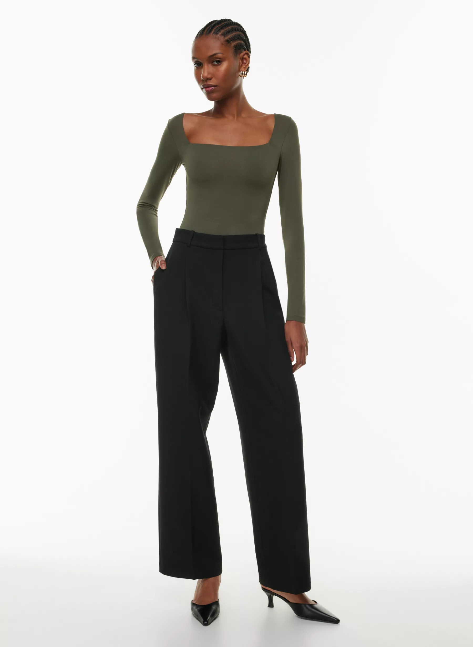 CONTOUR SQUARENECK LONGSLEEVE BODYSUIT | Aritzia