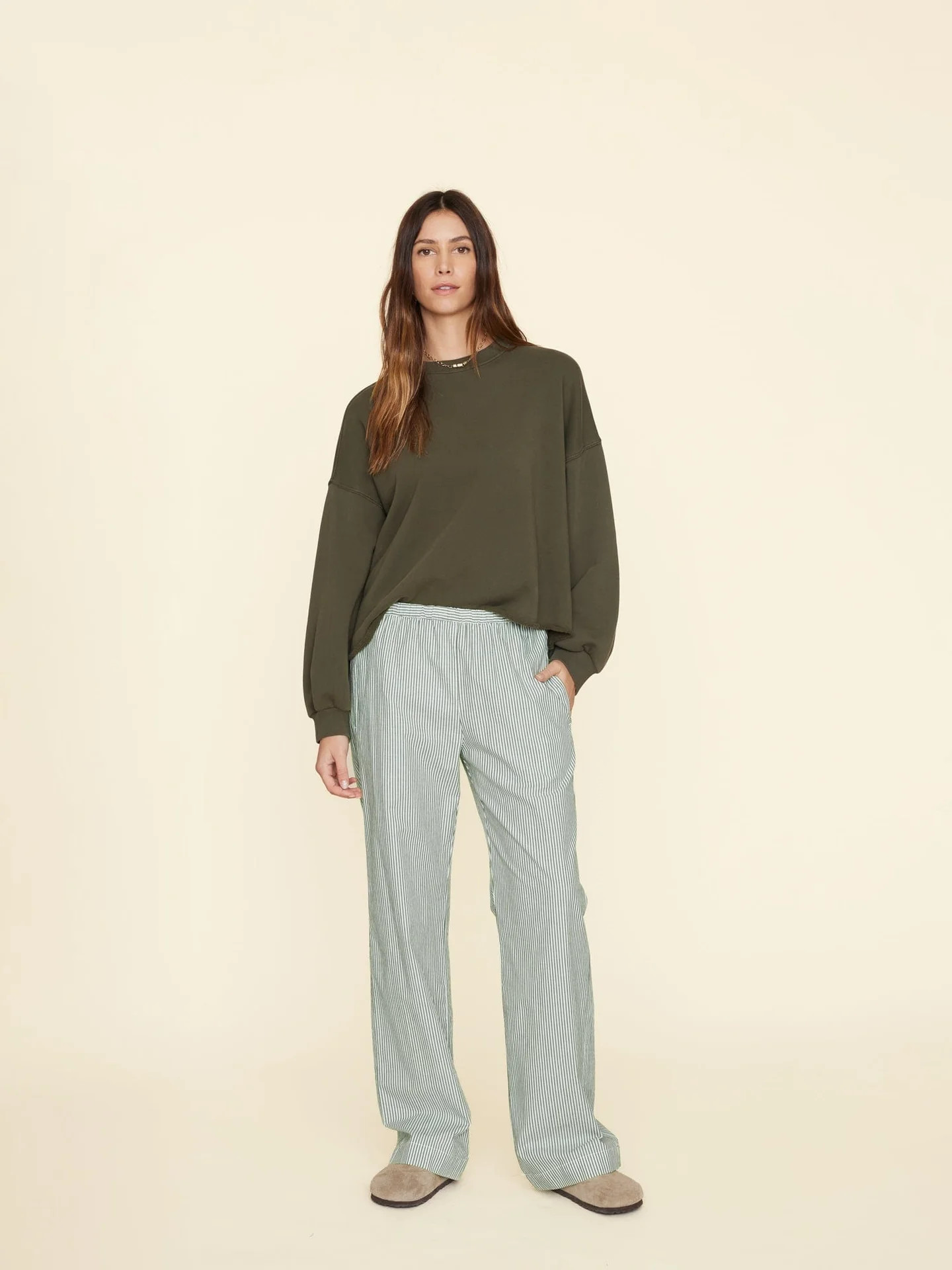 Sage White Piper Pant | Xirena