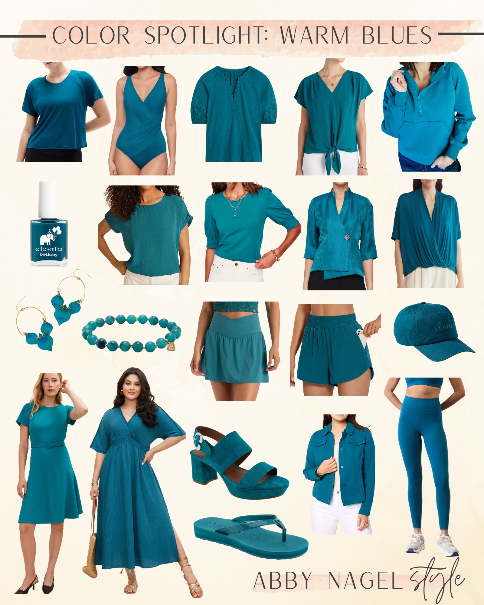 Warm blues are a fascinating and often overlooked category in the color world—especially since blue is typically considered a "cool" color. But yes, there are warm blues, and you're exactly right: they tend to have hints of teal, turquoise, or green, and are often softened, muted, or slightly blended with other warm tones.

#LTKFindsUnder50 #LTKFindsUnder100 #LTKStyleTip