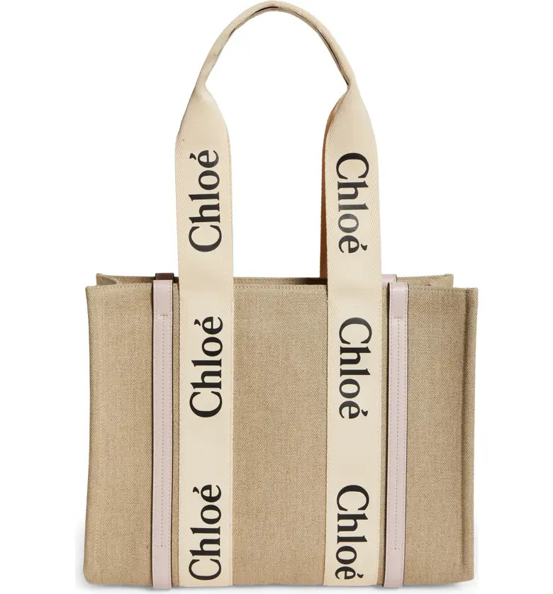 Medium Woody Linen Tote | Nordstrom