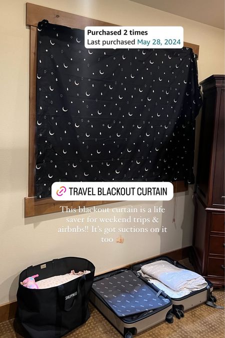 Love this black out curtain for travel!! It’s great for airbnbs and hotel rooms where you need to cover windows from light. It actually covers about 99% of the light it’s amazing and we’ve bought two over the years! 

#LTKBaby #LTKTravel #LTKFindsUnder50
