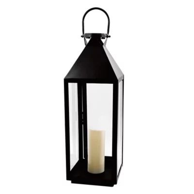 W Home™ Solar Large Metal Lantern | Bed Bath & Beyond | Bed Bath & Beyond