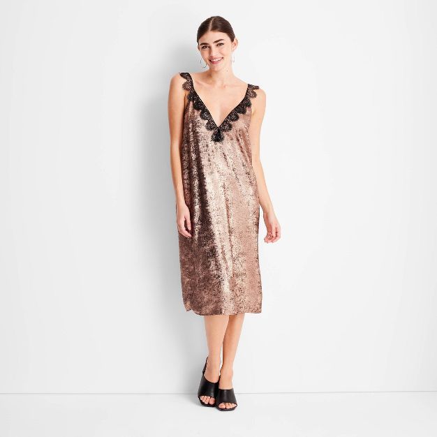 Women's Lace Trim Slip Dress - Future Collective™ with Kahlana Barfield Brown | Target