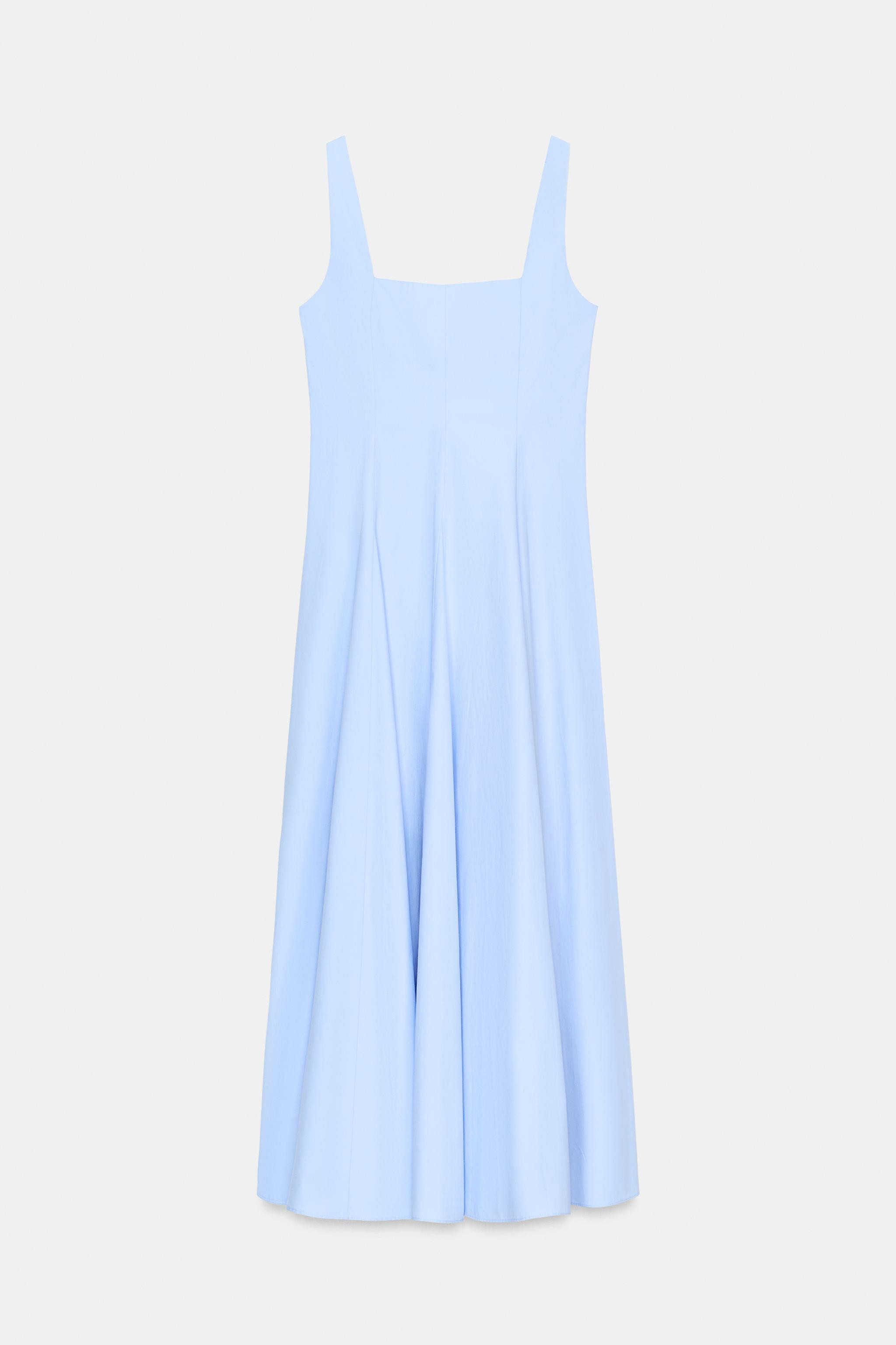 POPLIN GODET DRESS | Zara US