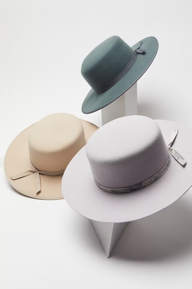 UO Brighten Felt Boater Hat | Urban Outfitters (US and RoW)