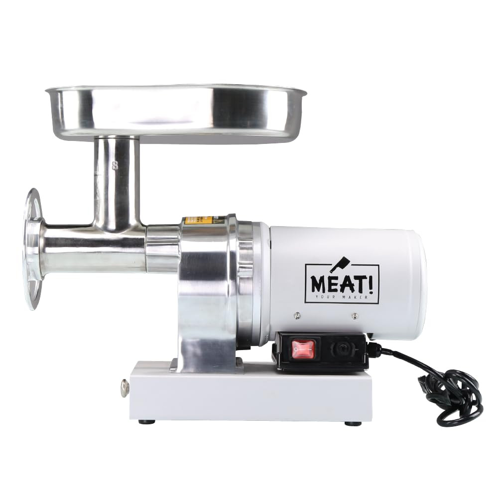 MEAT! .5 HP Meat Grinder with 3 Stuffing Tubes, 2 Stainless Steel Grinding Plates, and a Stainles... | Amazon (US)