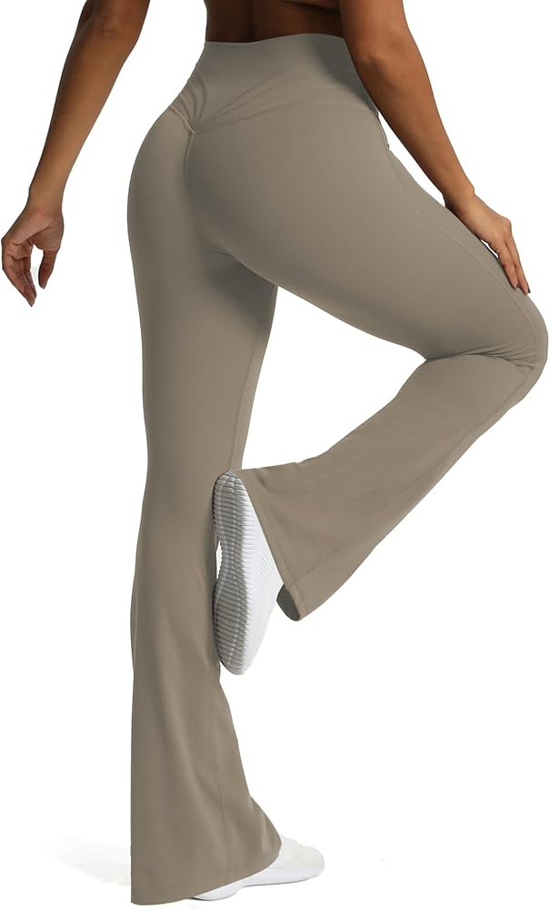Aoxjox Flare Leggings for Women Trinity Tummy Control High Waisted Wide Leg Yoga Pants 29"/31"/33... | Amazon (US)
