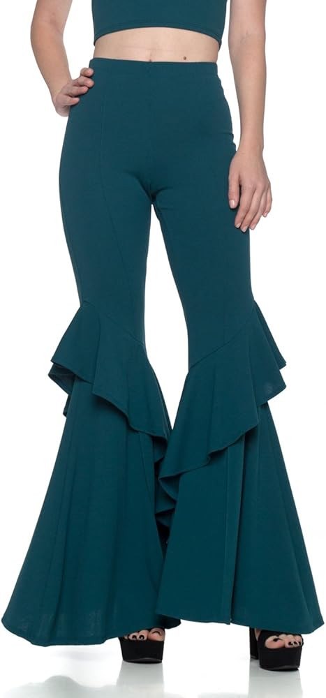 J2 Love Women's Ruffled Flared Pants | Amazon (US)