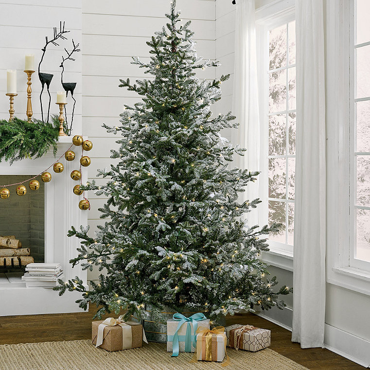 Christmas Aspen Pine Flocked Tree - 9' - Grandin Road | Grandin Road