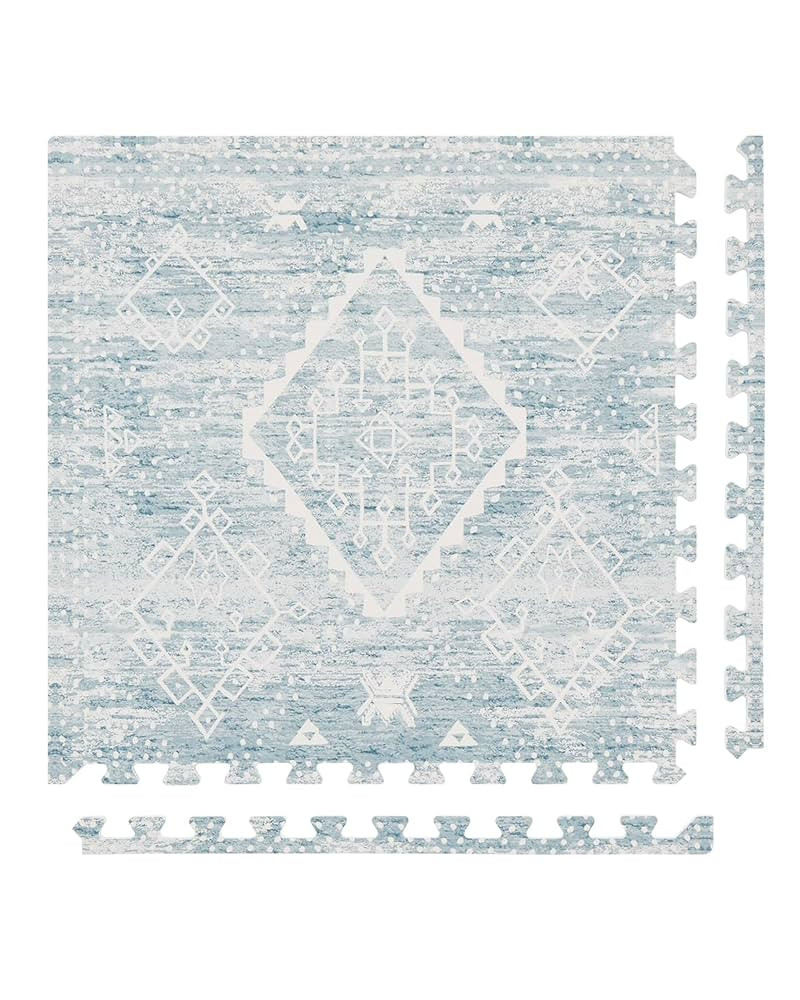 Baby Play Mat – 4x8 Indigo Ula – Set of 8 Tiles – Cushioned EVA Foam Play Mat for Floor, So... | Amazon (US)