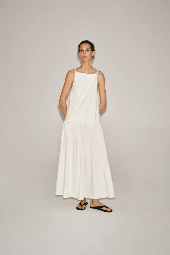 DescriptionCompositionMeasurementsModel height: 178 cmZARA WOMAN COLLECTION. Dress made from cott... | Zara NL