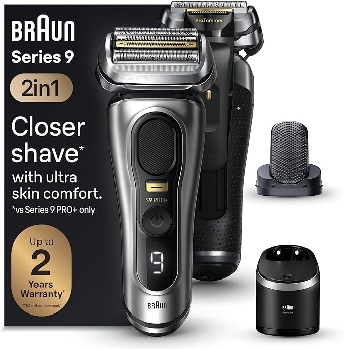 Braun Series 9 PRO+ Electric Razor for Men, 5 Pro Shaving Elements and Shave-Preparing ProComfort... | Amazon (US)