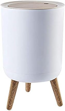 Trash can，7Liter/1.8 Gallon Garbage can with Press top Lid，Nordic Modern Waste Basket，Plast... | Amazon (US)