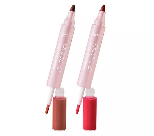 tarte Maracuja Juicy Lip Tattoo Duo | QVC