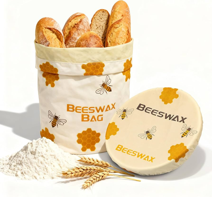OHIYO Beeswax Bread Bags for Homemade & Reusable Bowl Cover for Proofing, Elastic Sourdough Bowl ... | Amazon (US)