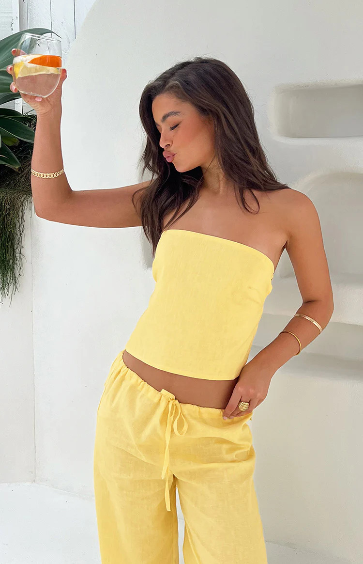 Ibiza Yellow Strapless Top | Beginning Boutique (AU)